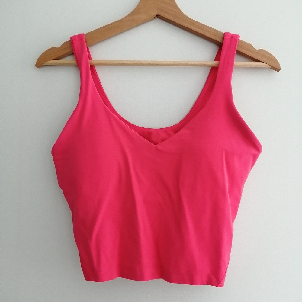 Lululemon Align Crop Tank Hot Pink Size 8